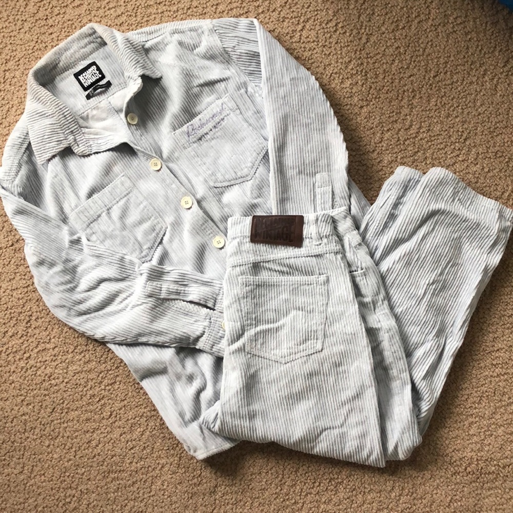 Reclaimed Vintage powder blue corduroy set